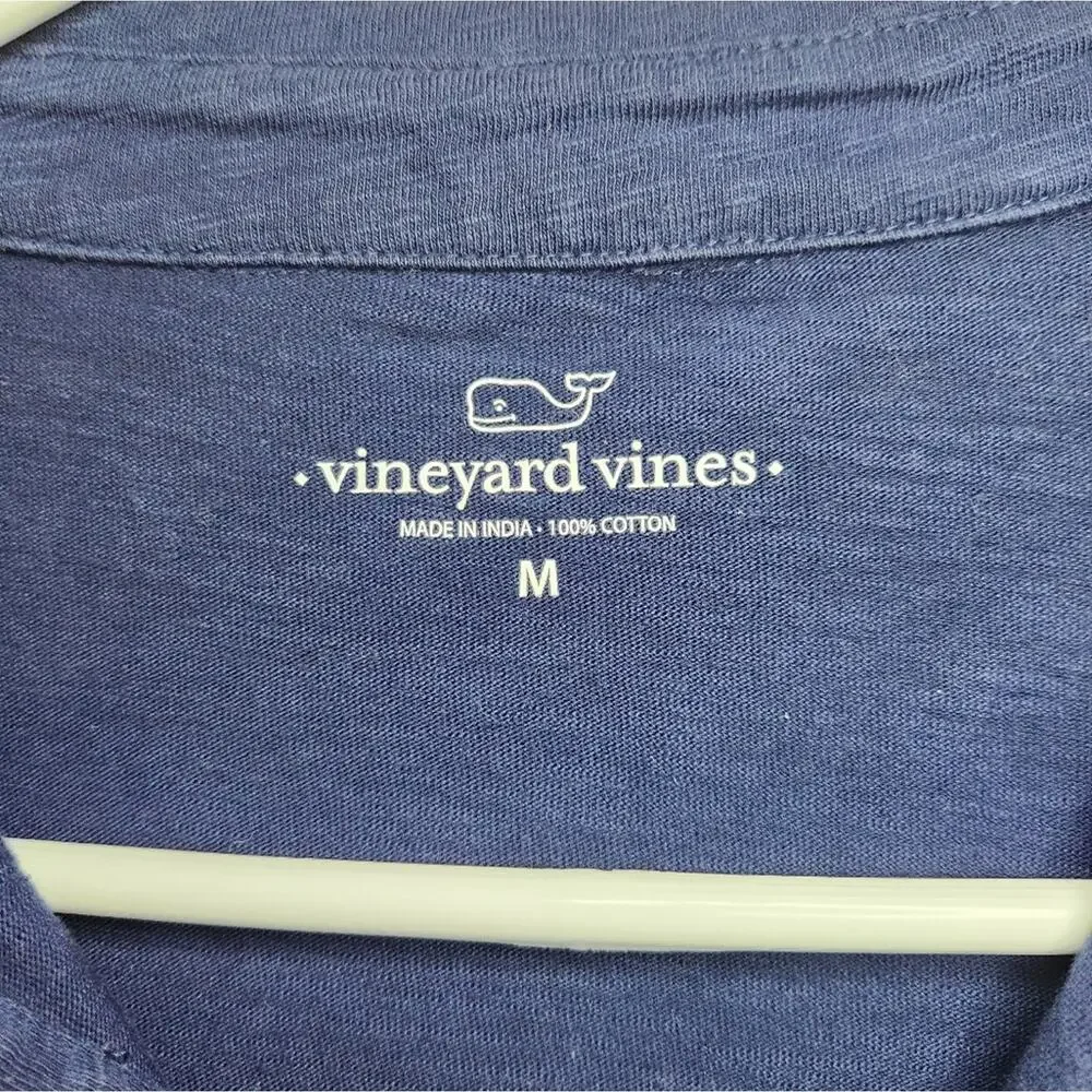 Women's Vineyard Vines Blue V Neck Shirt Sz Medium - Picture 6 of 6